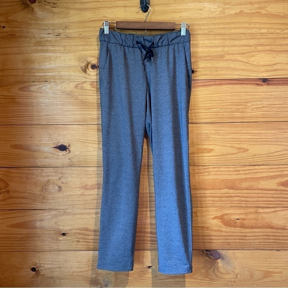Lululemon On The Fly Pant 27" in Heathered Black Grey 4 W5BSES